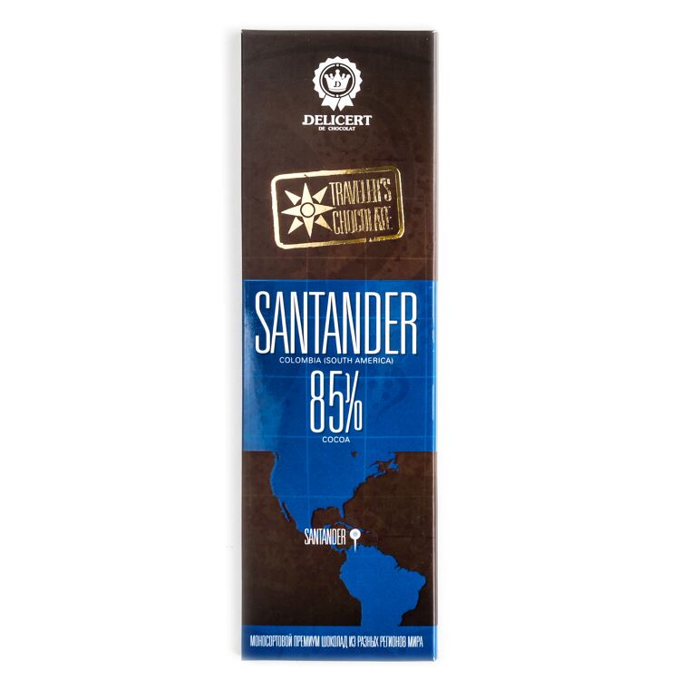 Регион Santander 85%, моносортовой шоколад, 65 гр.