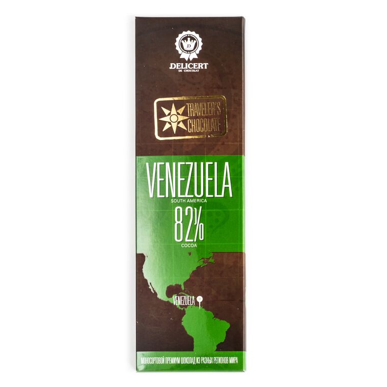 Регион Venezuela 82%, моносортовой шоколад, 65 гр.