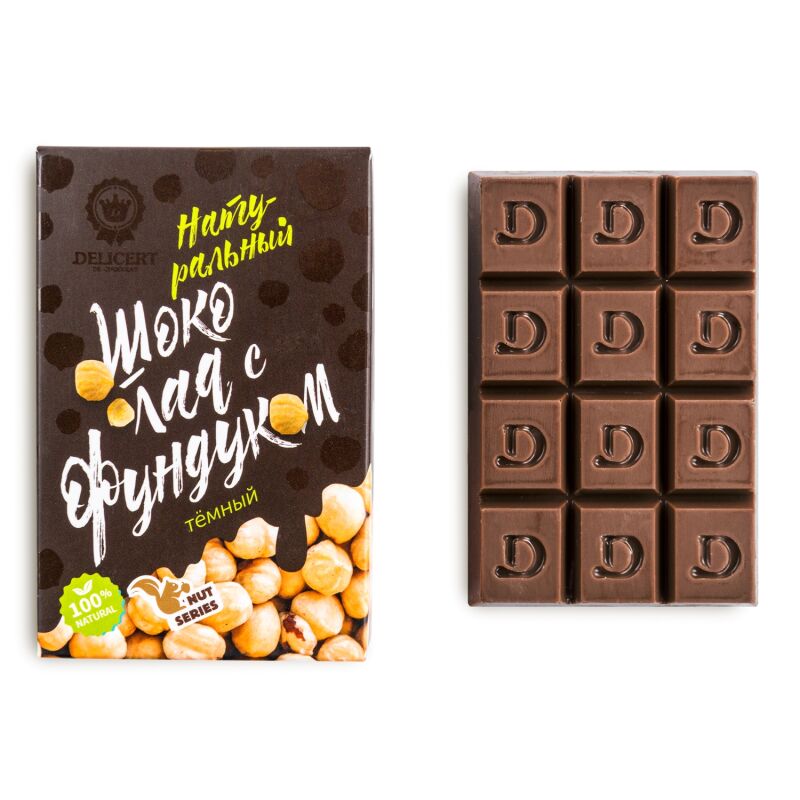 Темный шоколад с Фундуком, 80 гр.