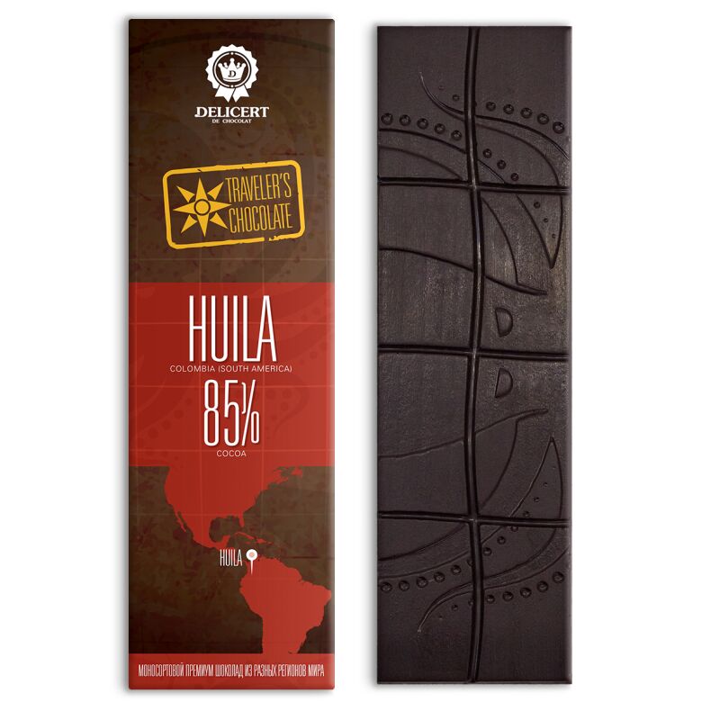 Регион Huila 85%, моносортовой шоколад, 65 гр.